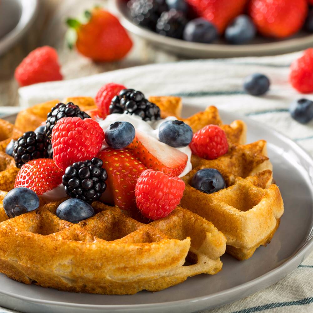 Waffle con Frutos Rojos