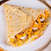 Crepioca recheada de frango c/ cheddar