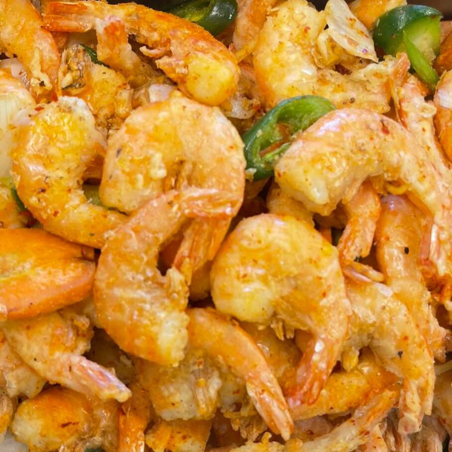 Solo Camarón con Arroz o Espagueti
