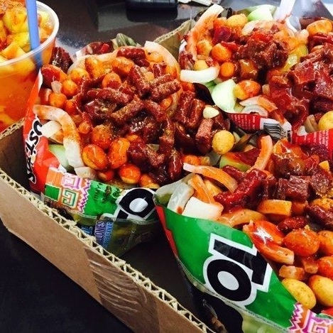 Tostitos preparados verdes.