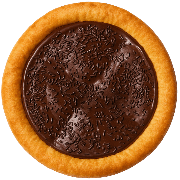 Pizza de 19cm de massa pan coberta com brigadeiro Moça®