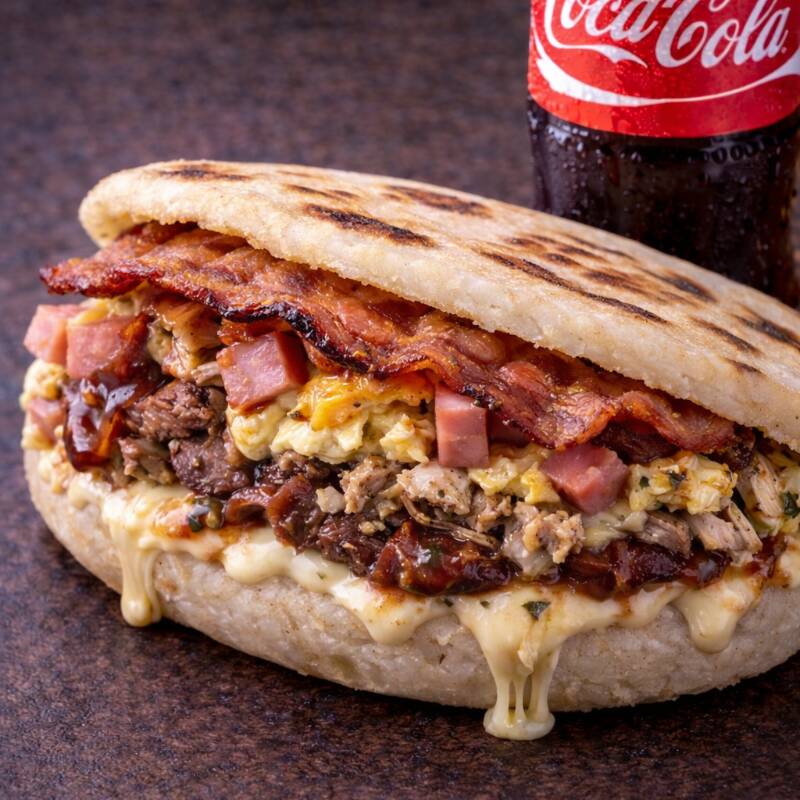 Combo arepa con todo