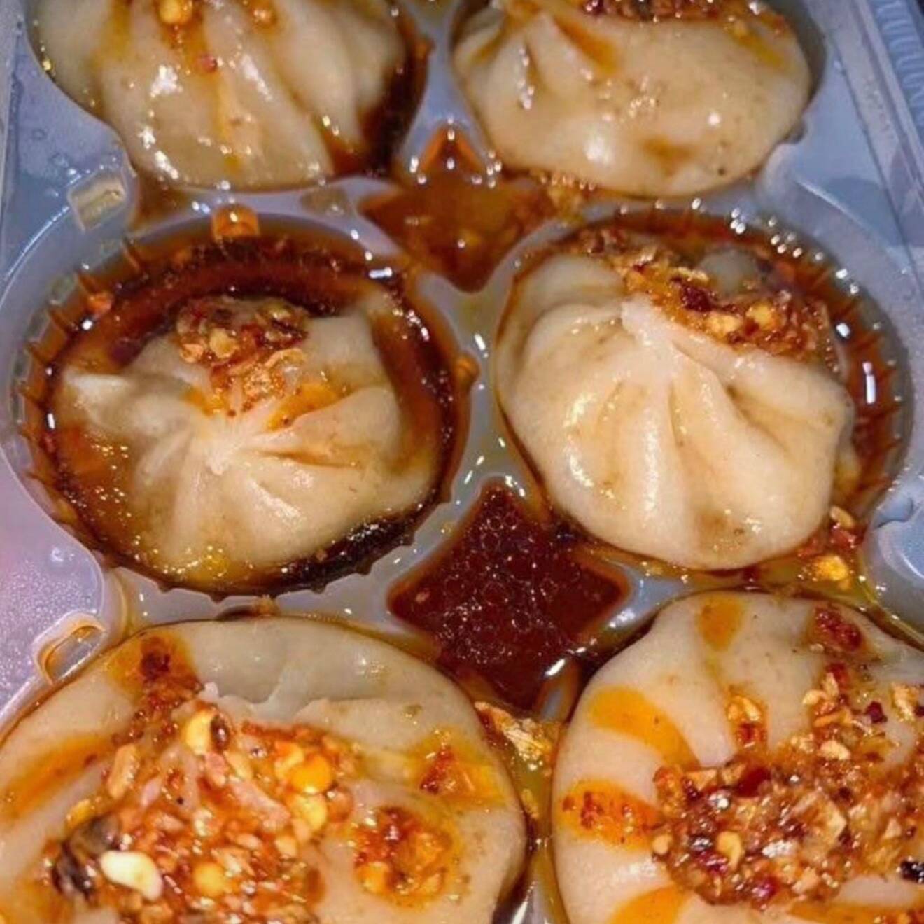 Charola de dumplings