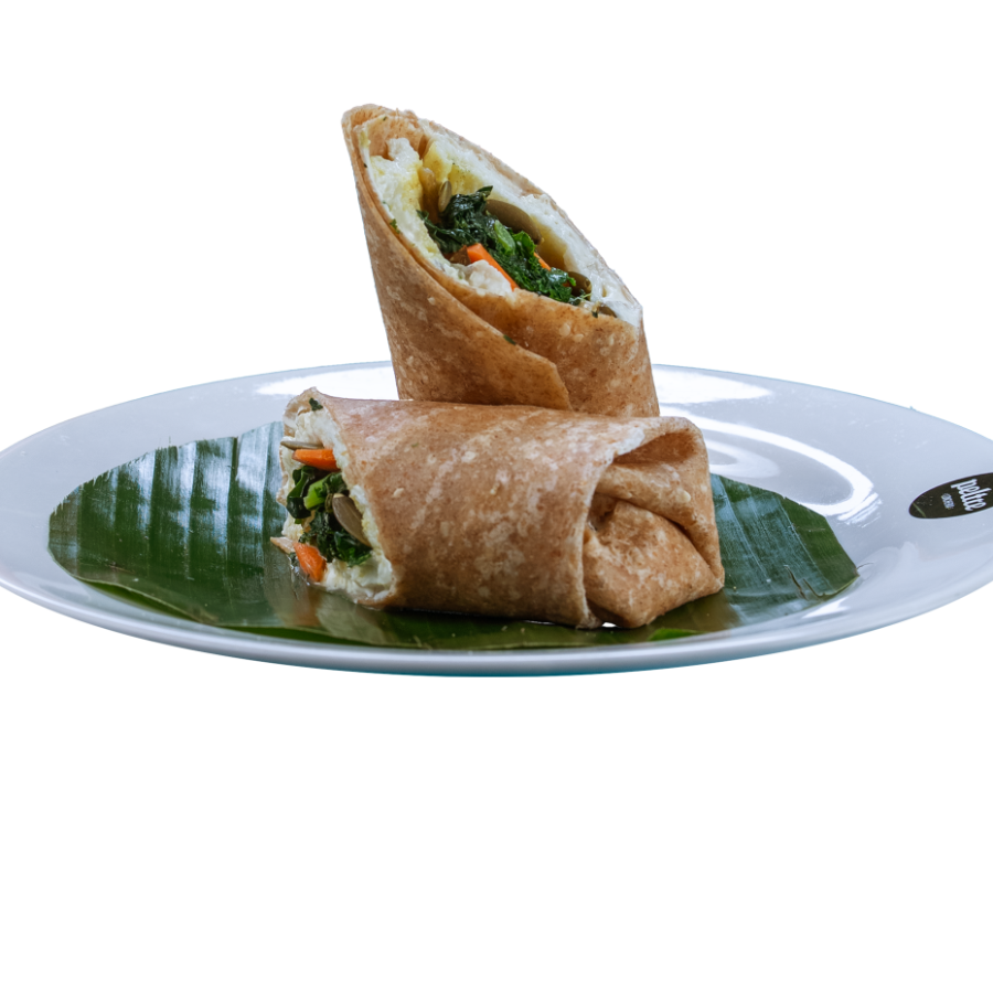 Wrap de Claras, Kale y Jocoque