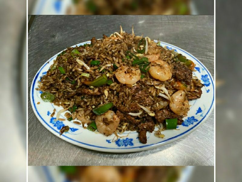 Arroz Frito con Camarón y Lomo (ENTERO)