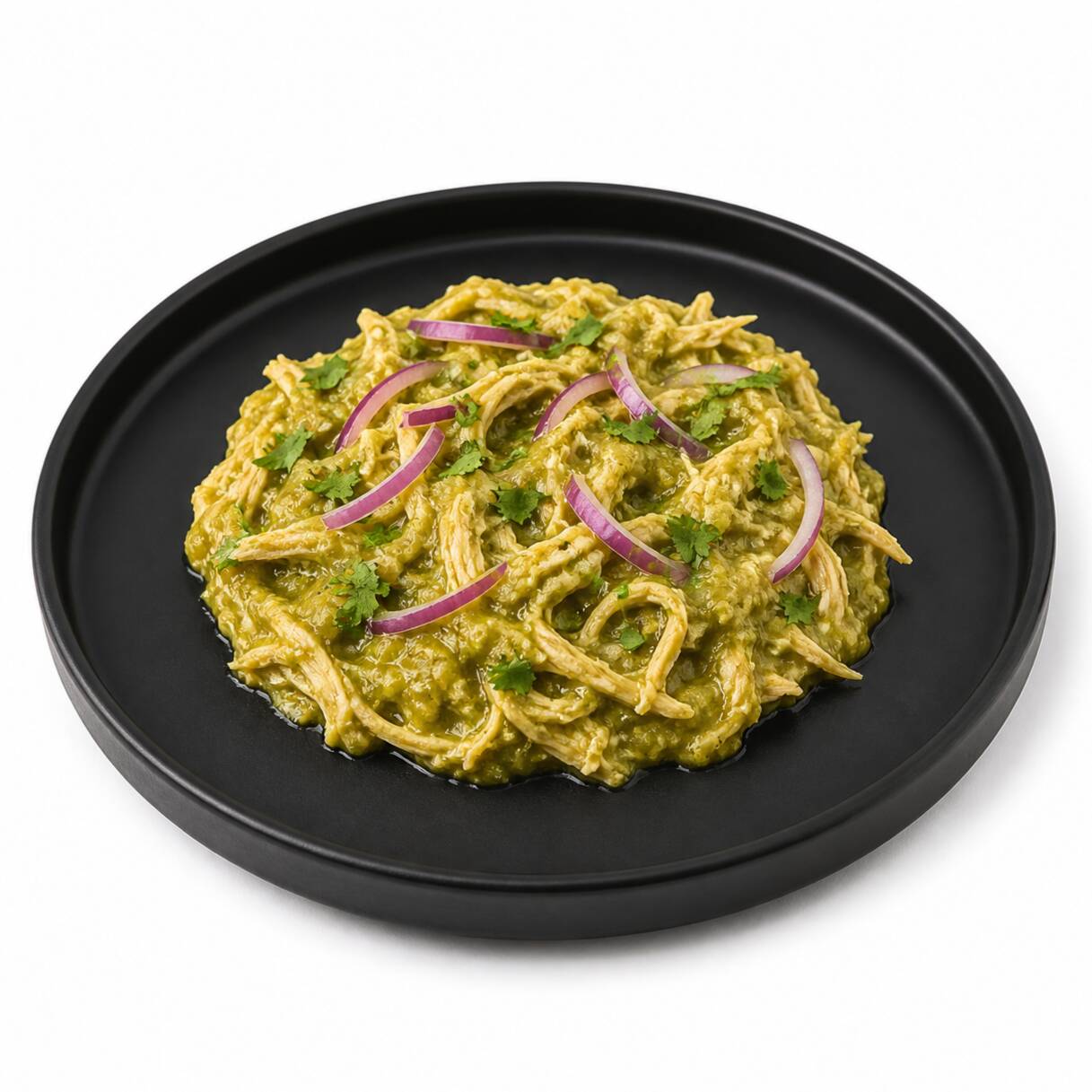 Deshebrada de Pollo en Salsa Verde Tatemada 250g.