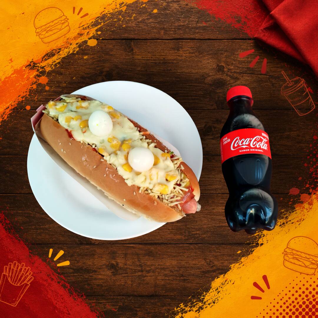 Perro Combo Legendario Coca Cola + Papitas