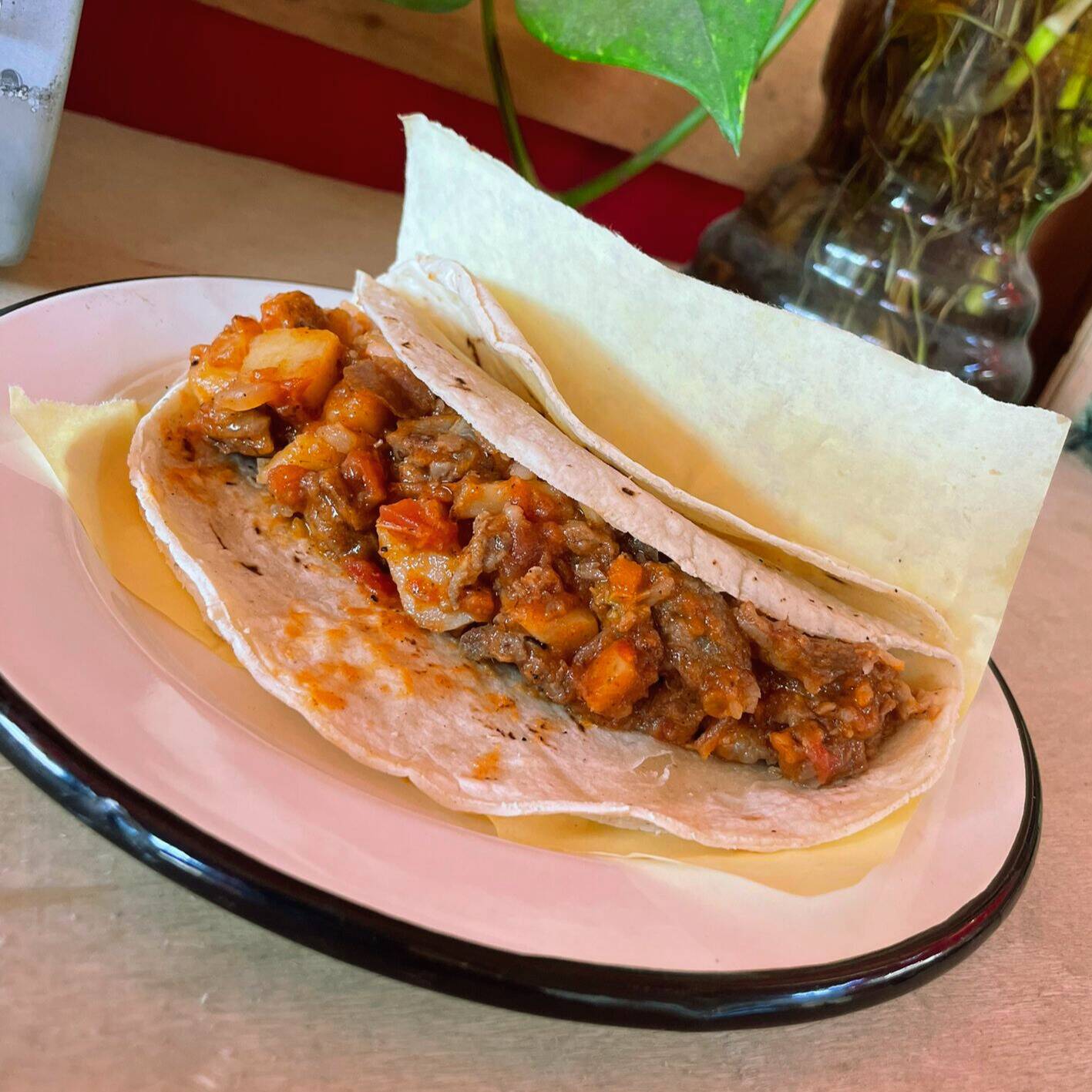 Taco de Bistec Ranchero