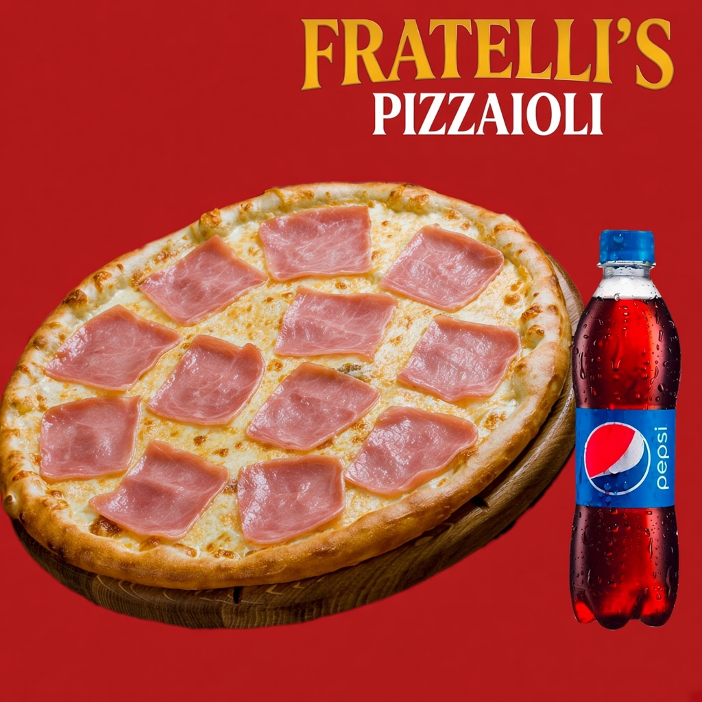 COMBO PIZZA PERSONAL JAMON Y QUESO + GASEOSA