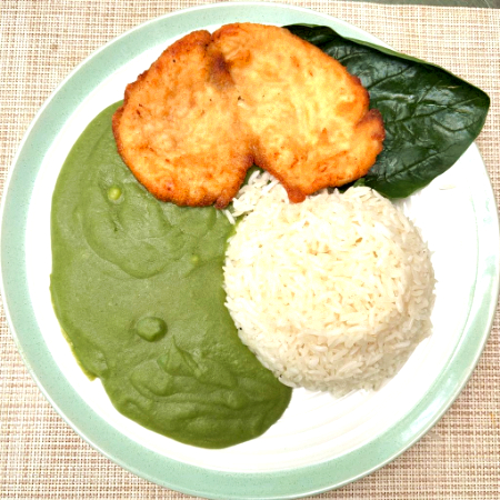 Pure de Espinaca con Milanesa