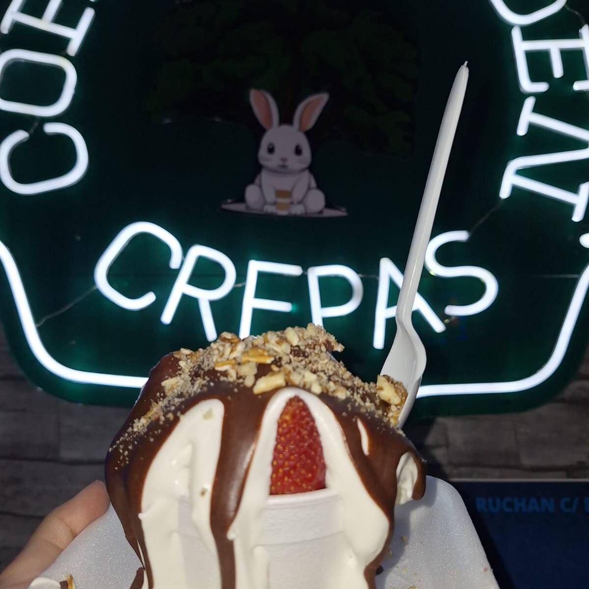 Volcan de Fresas con Crema