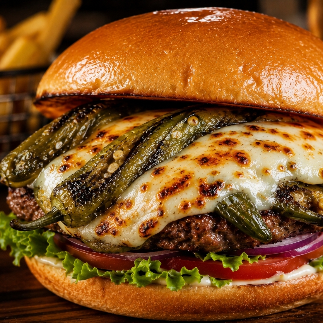 Green Chili Burger