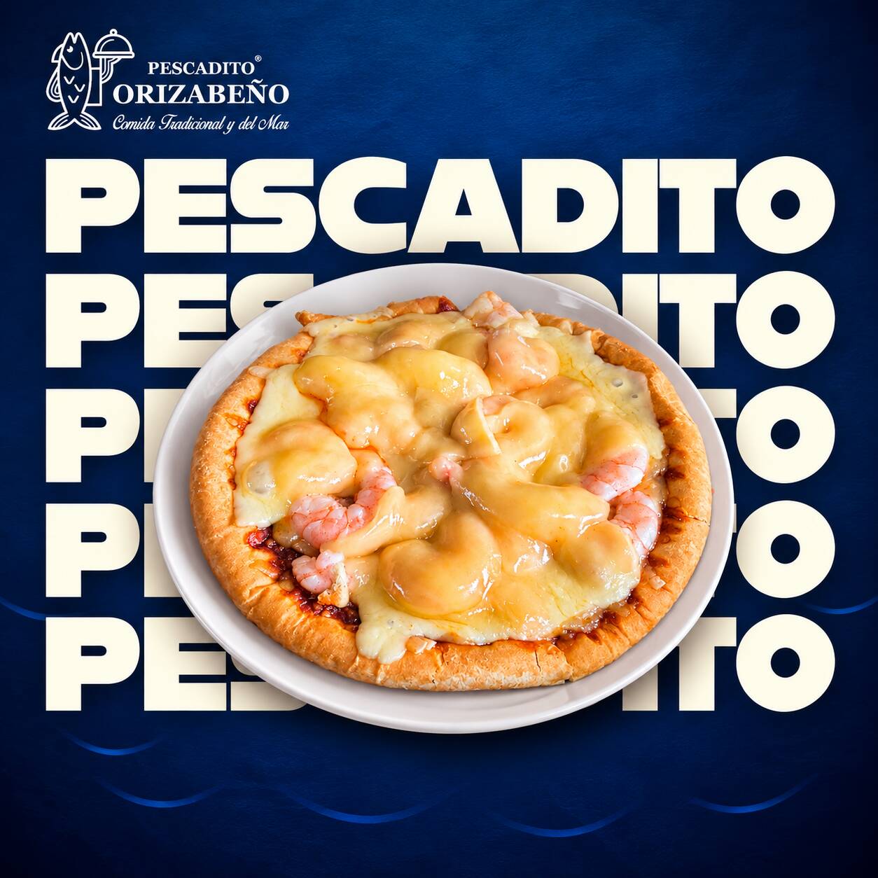 Pizza Individual de Camaron y Refresco Gratis