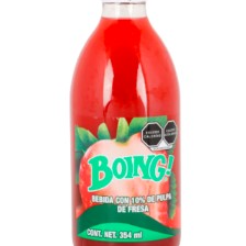 Boing de fresa vidrio