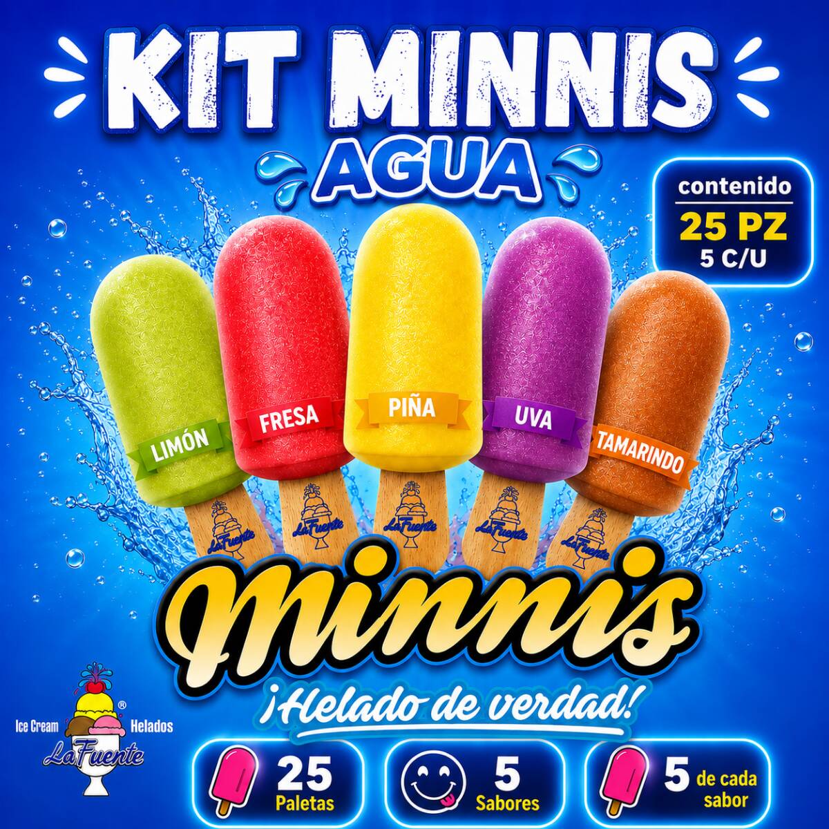KIT MINNIS DE AGUA 25 PIEZAS