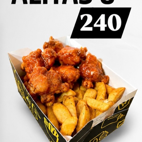 Alitas 8 Pzas. Con Papas