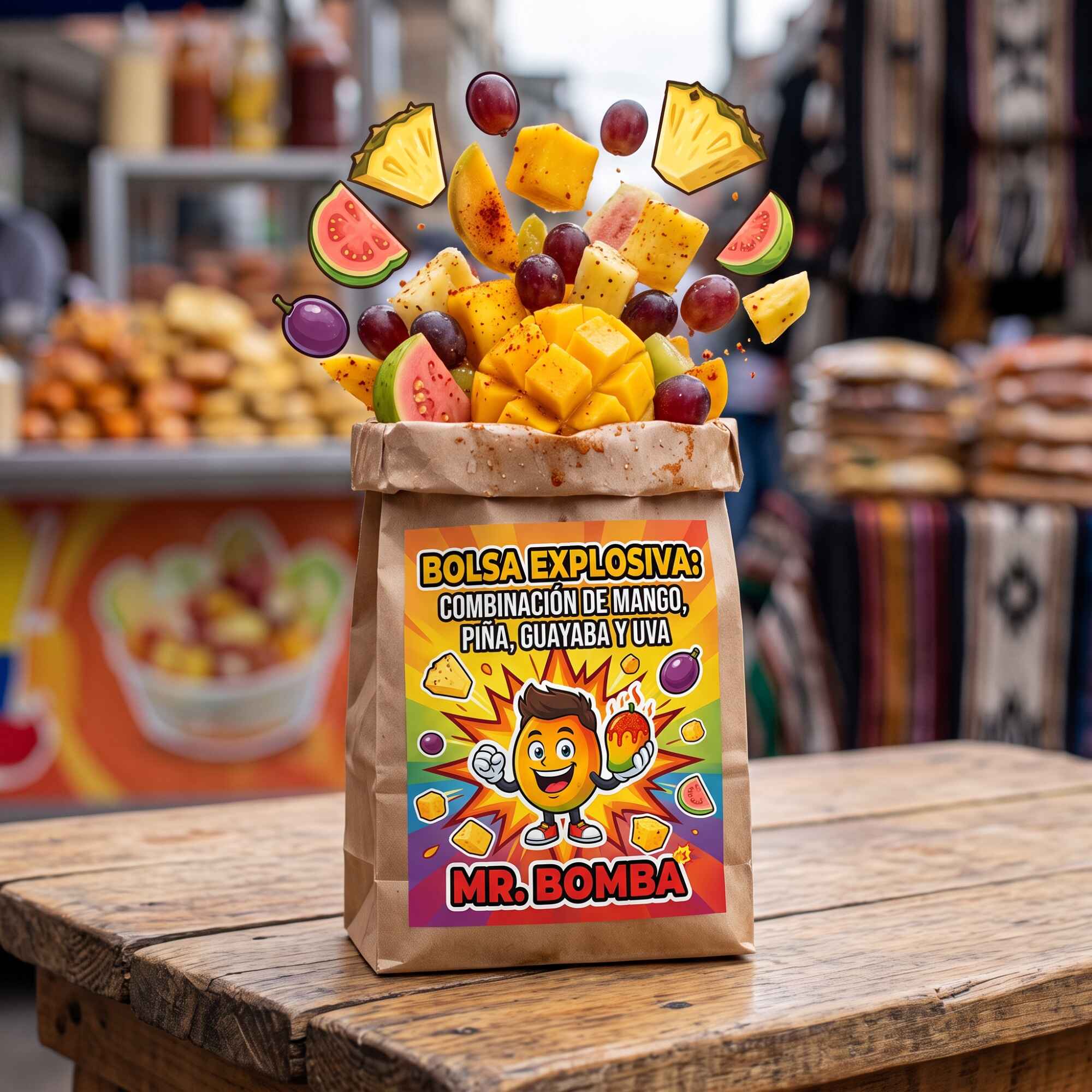 Mr. Bomba Mango-Piña-Guayaba-Uva