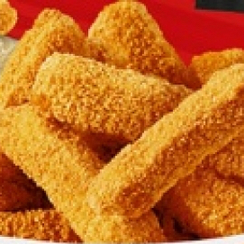 12 tiras de nuggets + acompanhamentos