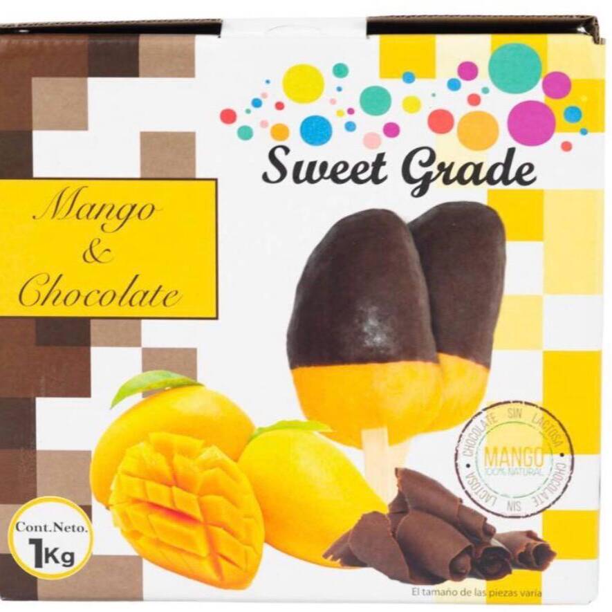 PALETA DE MANGO CON CHOCOLATE