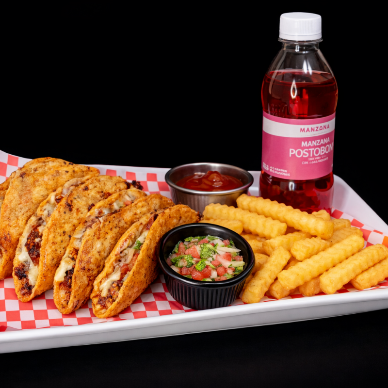 Tacos X5 + Papas + Gaseosa