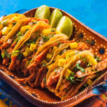 TACOS PASTOR ( Tortilla Maíz)
