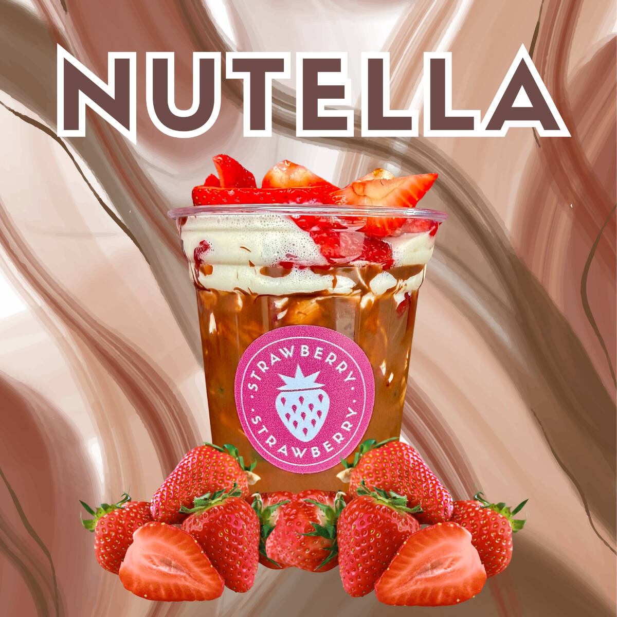Fresas con Crema y NUTELLA