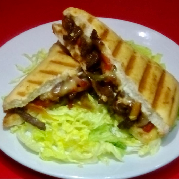 Pannini fajita de res