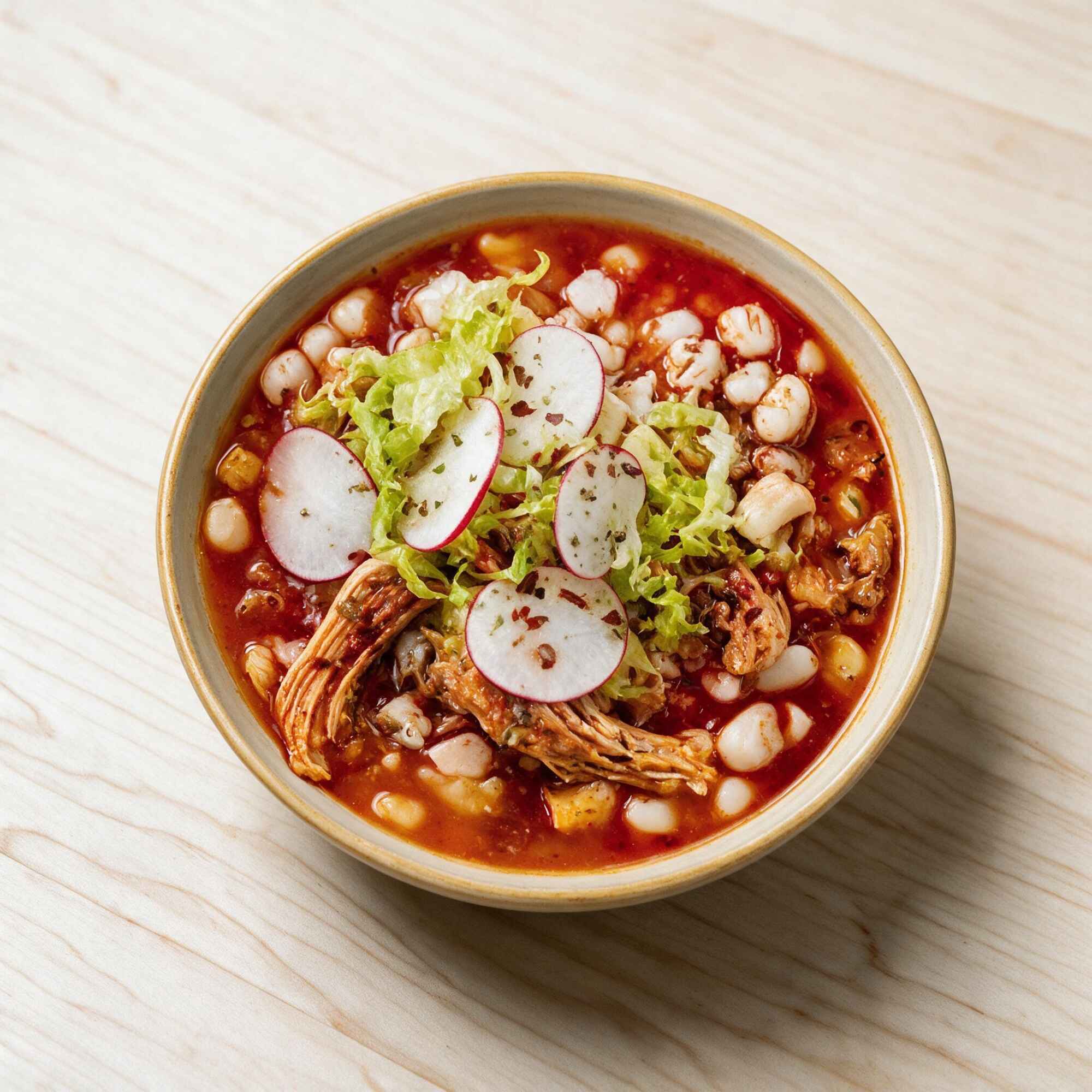 Pozole Rojo Cabeza.