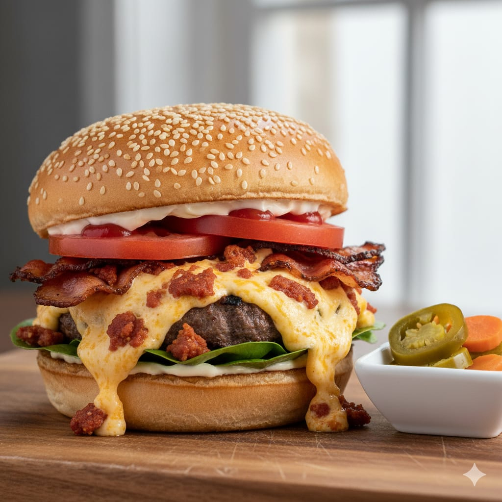 Hamburguesa Super Clásica Choriqueso