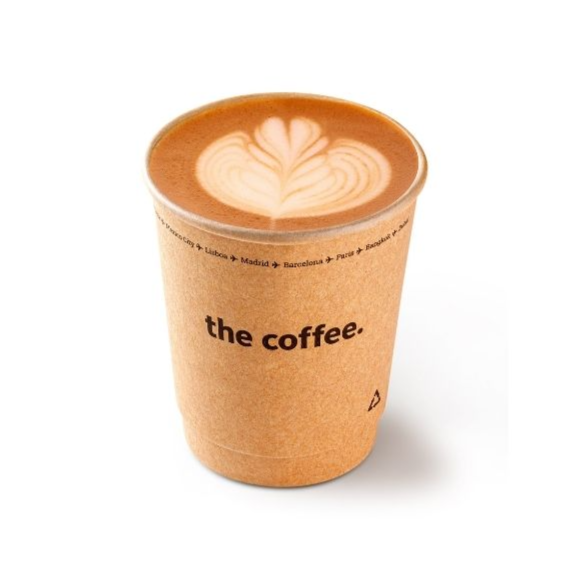 Café espresso especial com leite vaporizado e preparado de chocolate 100% cacau. (230ml)