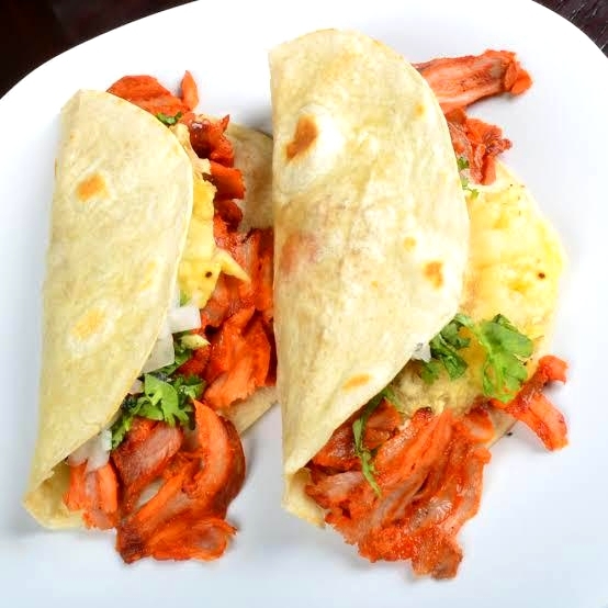 Taco Pan Árabe Pastor con Queso