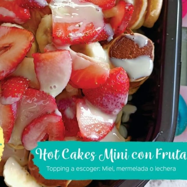 Mini Hot cakes con fruta