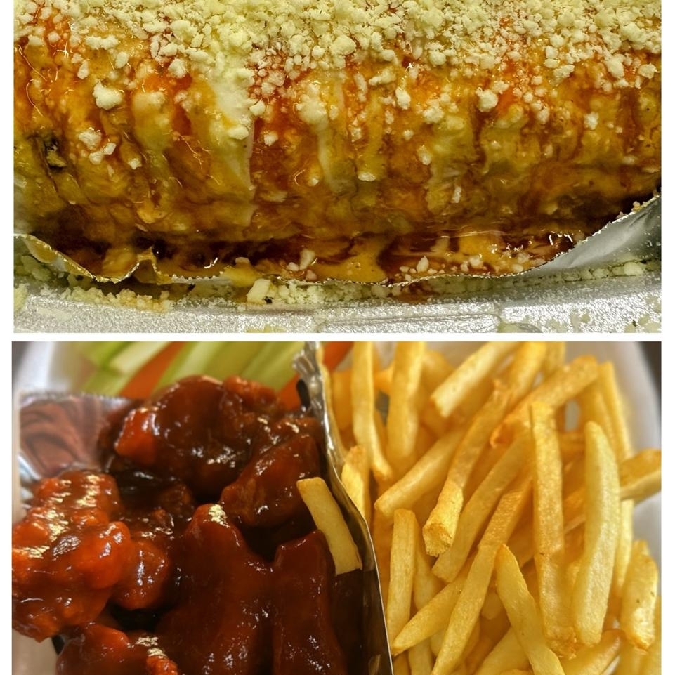 Combo 1/2 Orden de Boneless y 1/2 de Papas + Elote
