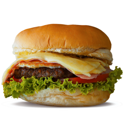 PAO,CARNE,QUEIJO,OVO E SALADA