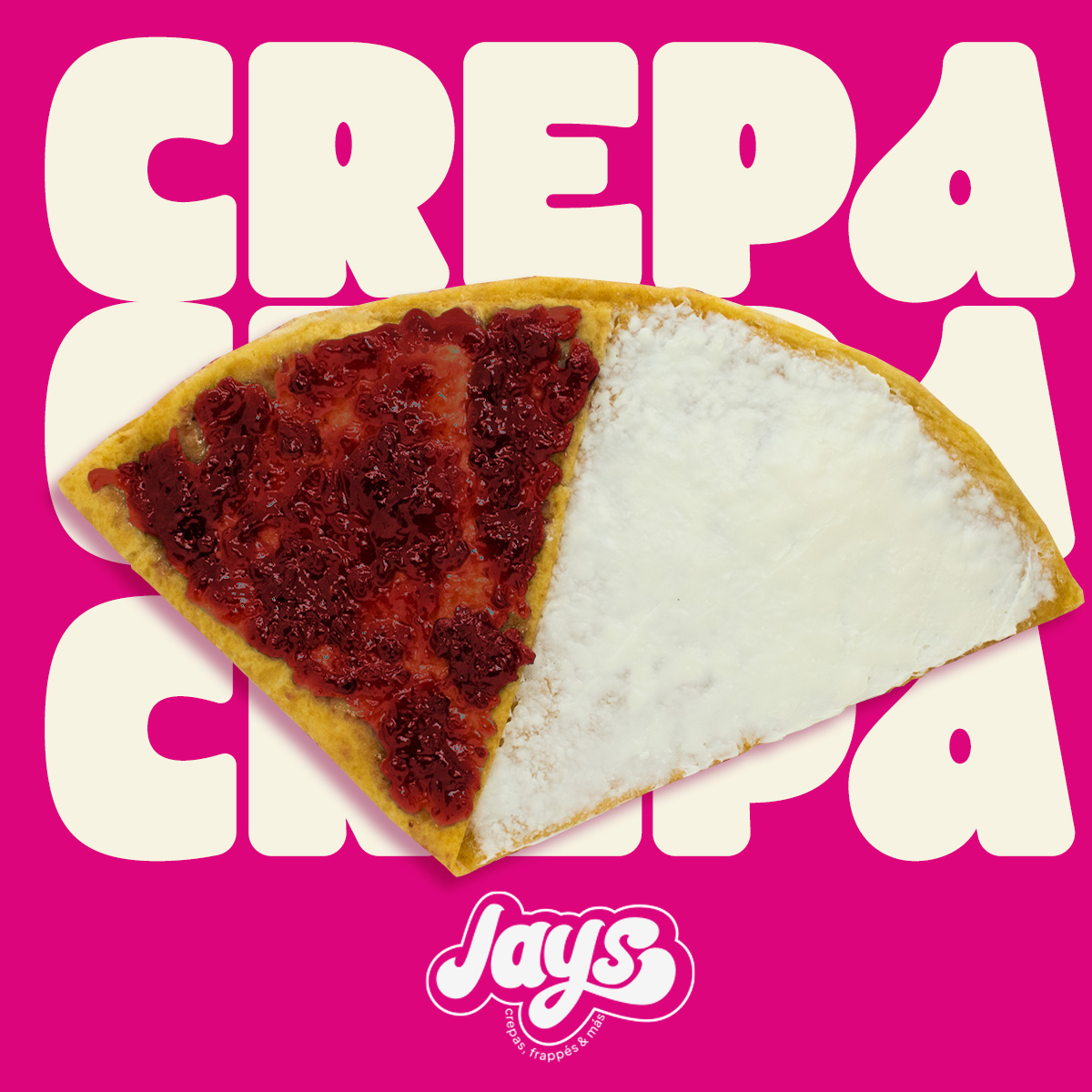 Crepa Queso y Fresa