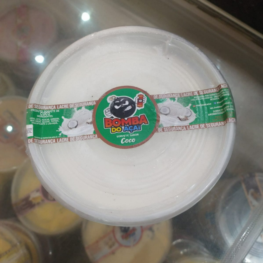 Sorvete sabor coco - 1 litro