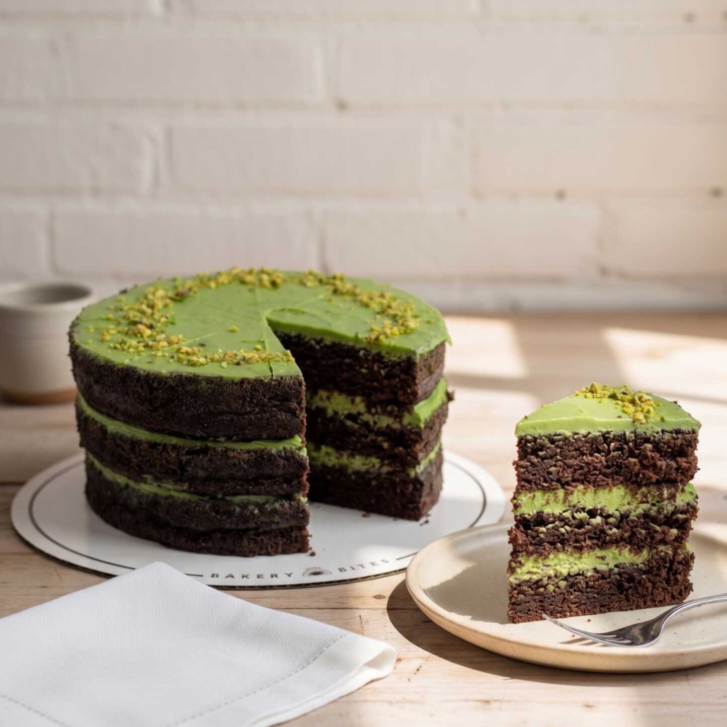 Porción Torta Choco Pistacho