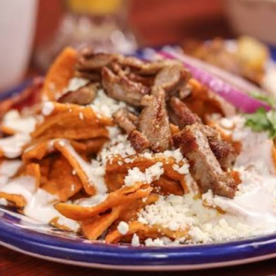 Chilaquiles Rojos Arrachera