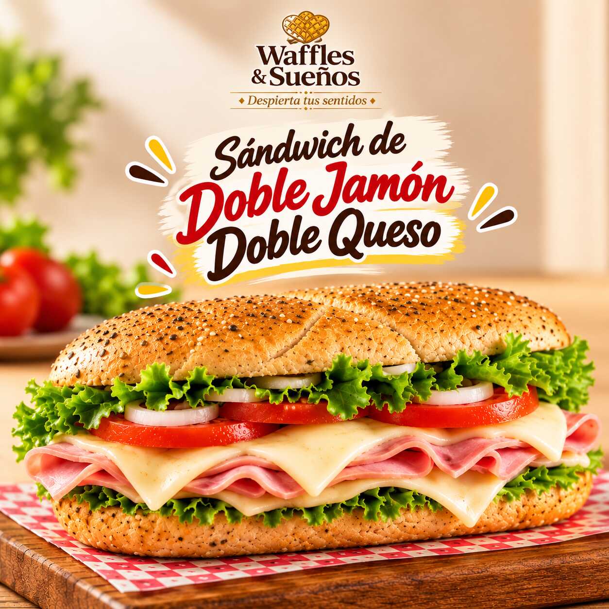 Sándwich Doble Jamón Doble Queso