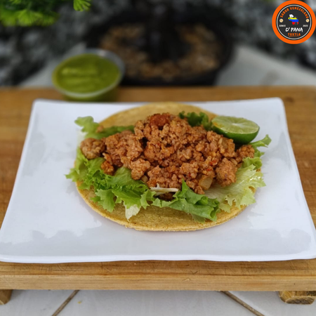 Taco de Carne Molida de Res.