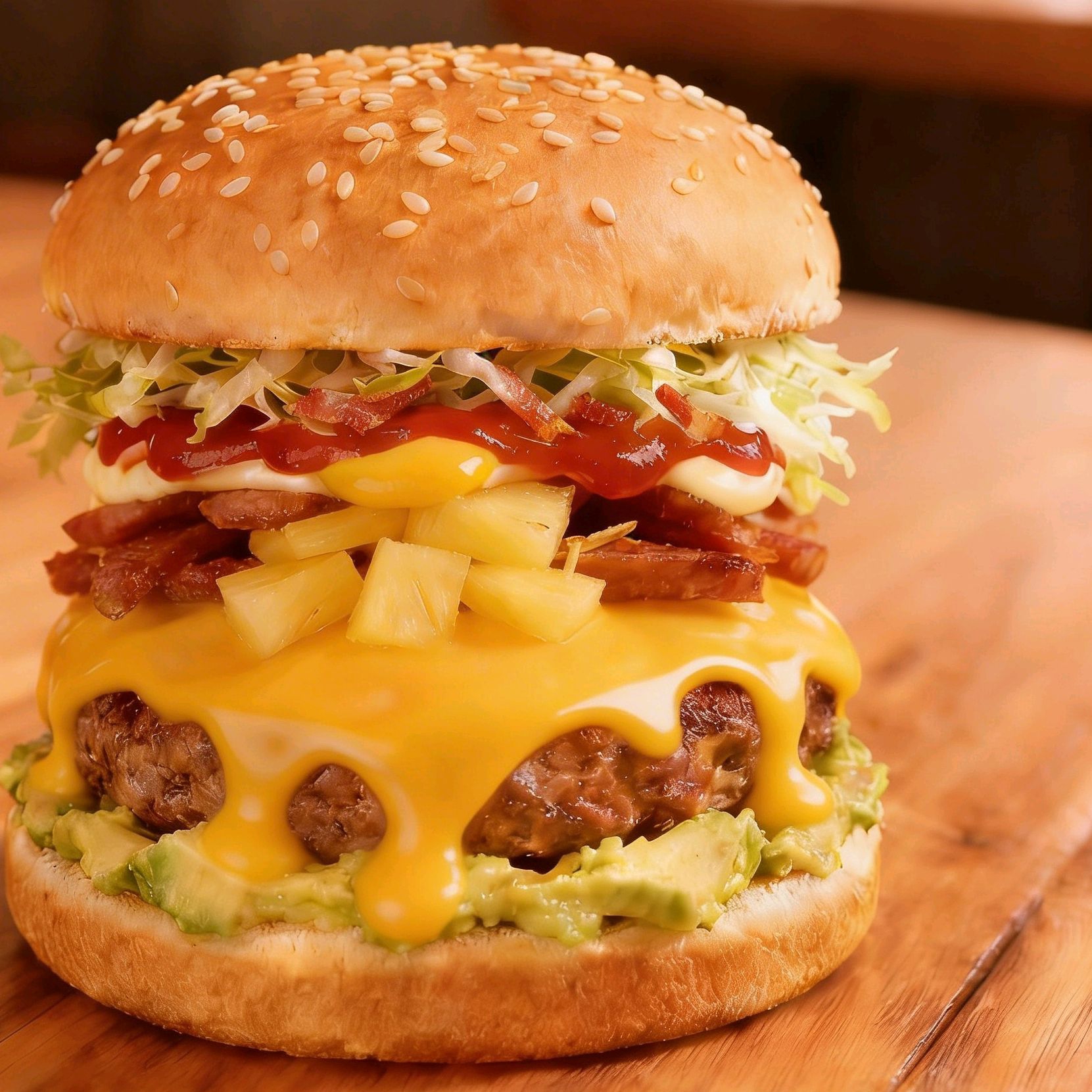 HAMBURGUESA HAWAIANA