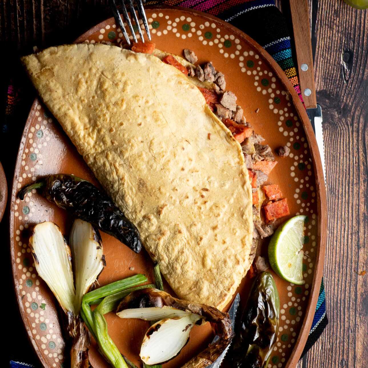 Quesadilla Chica con Chuleta
