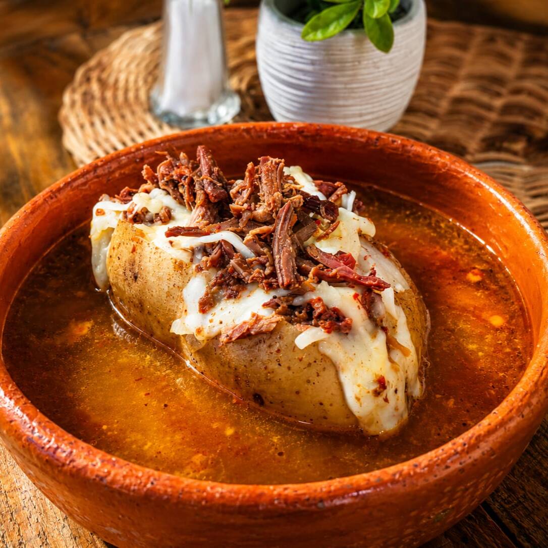 Papa con Birria
