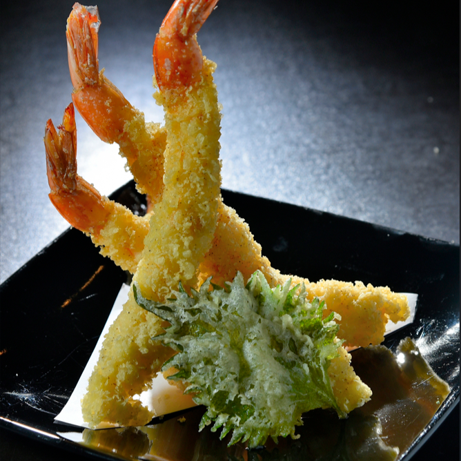 Camarões empanados e fritos com farinha panco (5 unidades) - "acompanha molho"