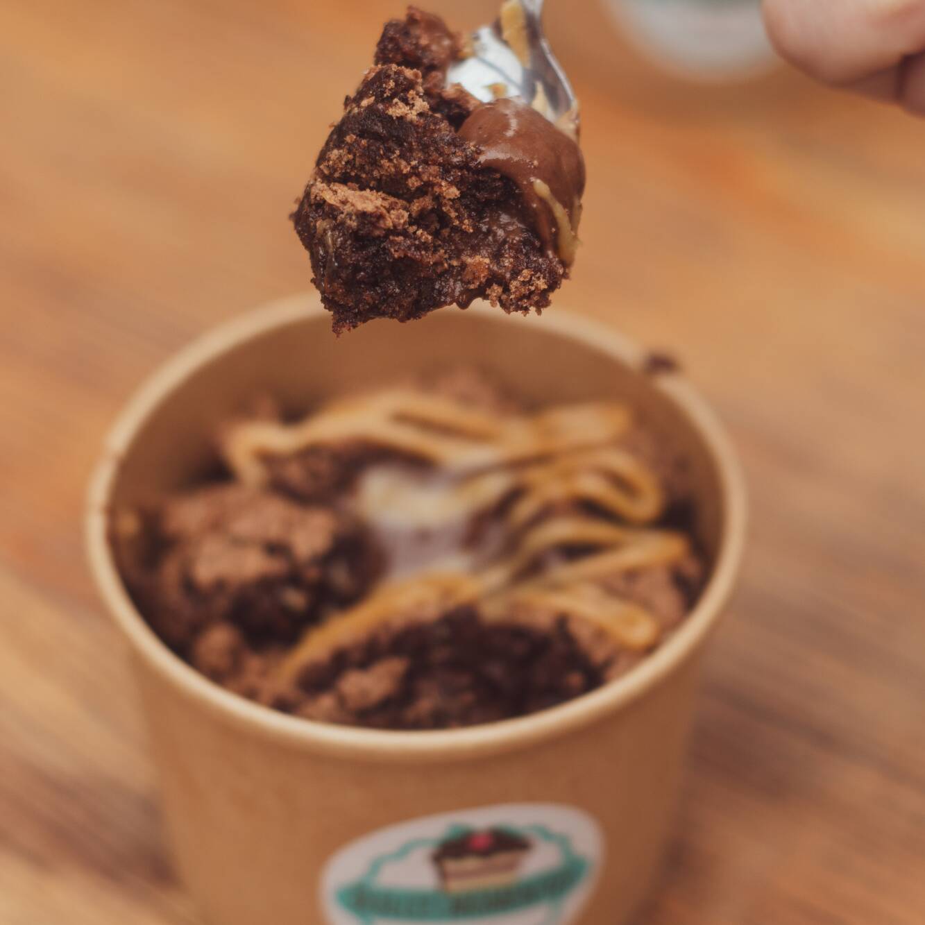 Cuchareable Volcán de Brownies