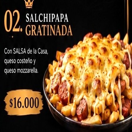 Salchipapa Gratinada