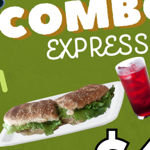Combo Baguette Jamón exprés c/agua Jamaica