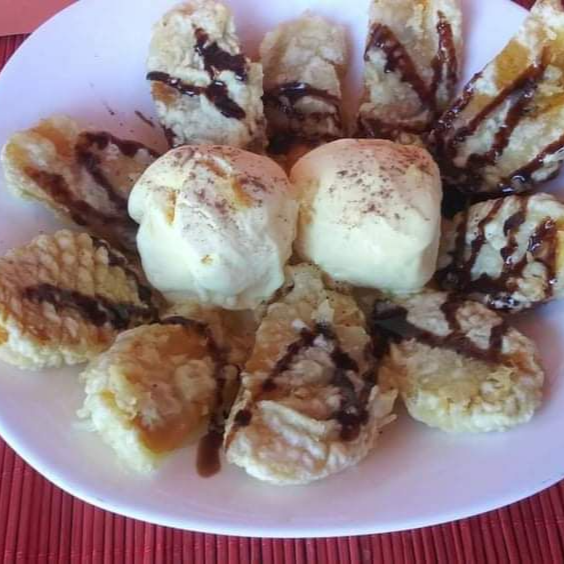 Plátano en Tempura