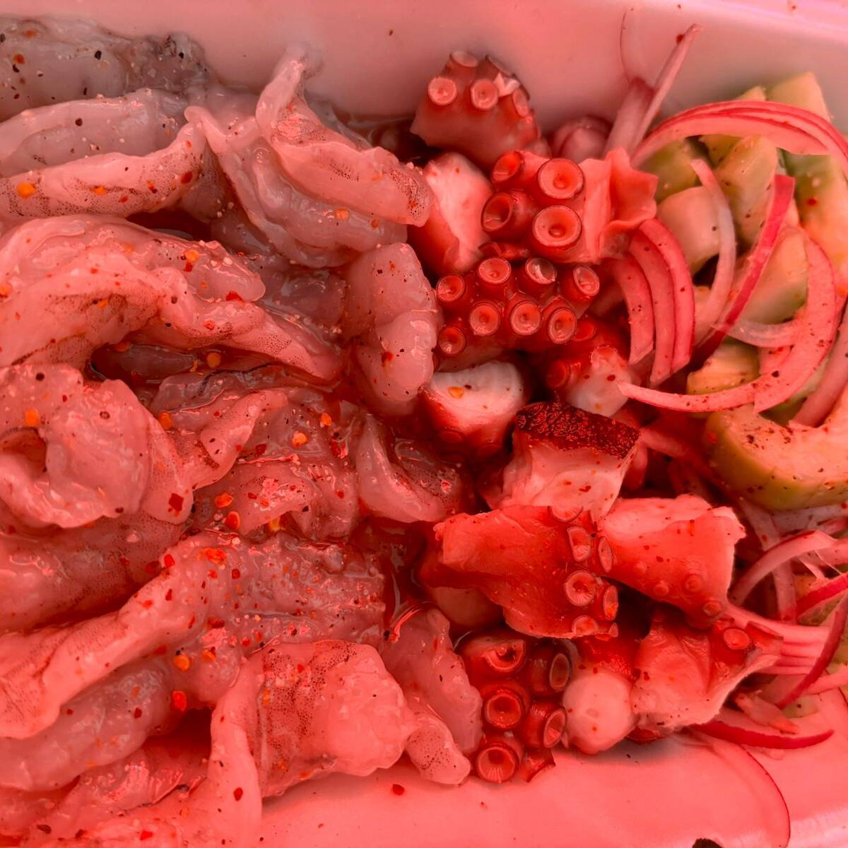 Aguachile de Crudo y Pulpo Orden Chica
