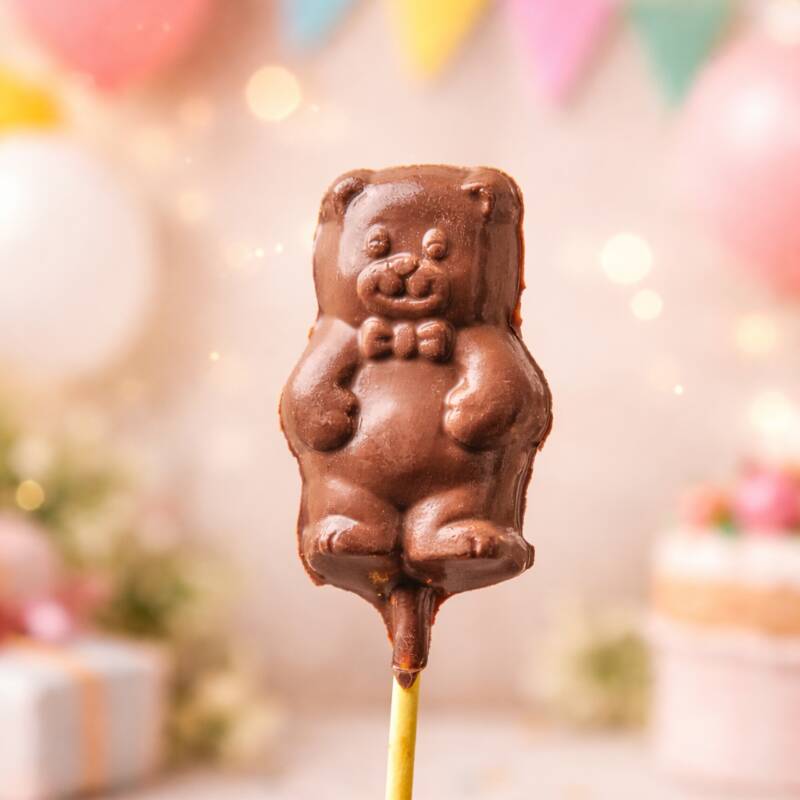 Paleta de Oso Chocolate Semiamargo (1 Ud)